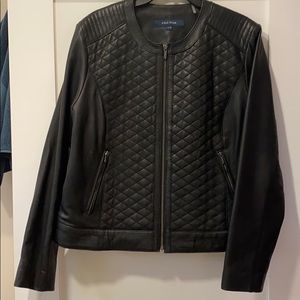 Cole Haan Black Lambskin Leather Jacket XL